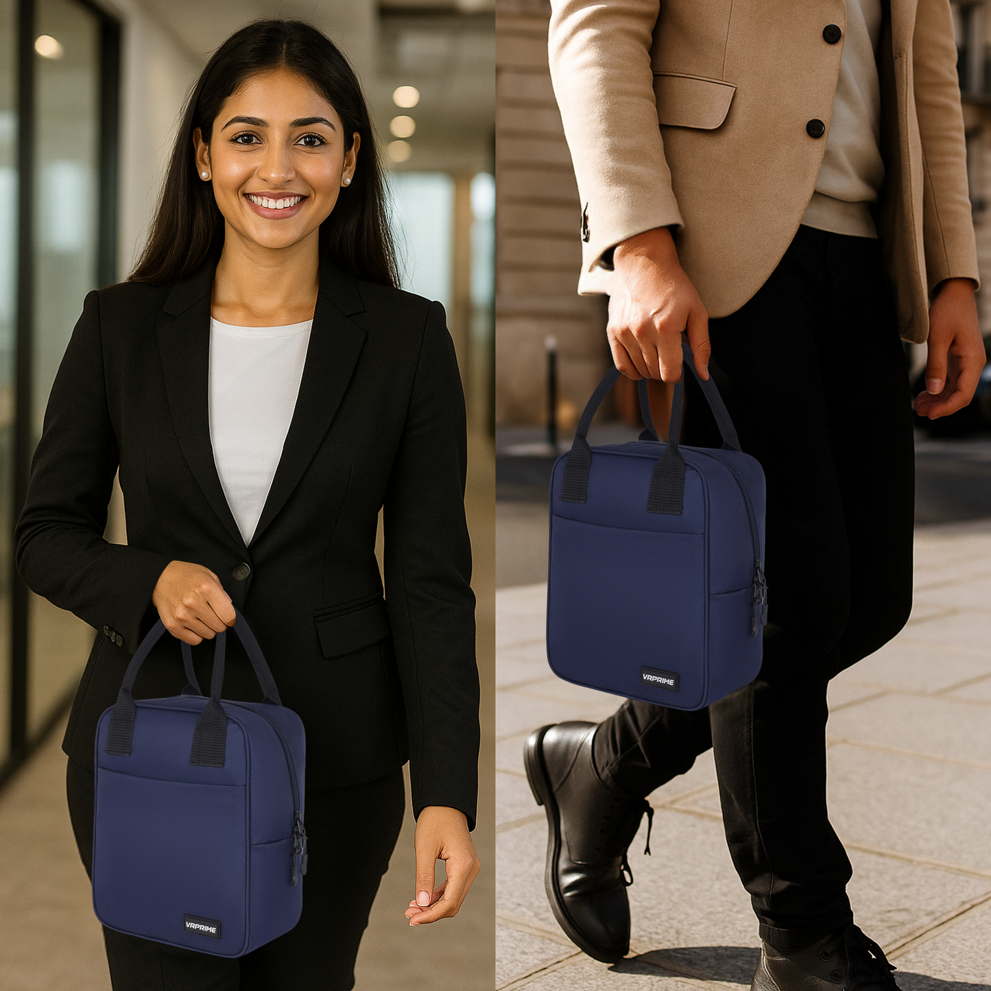 VRPRIME Lunch Bags Insulated Tiffin Bag for Office for Men and Women – Keeps Food Hot or Cold