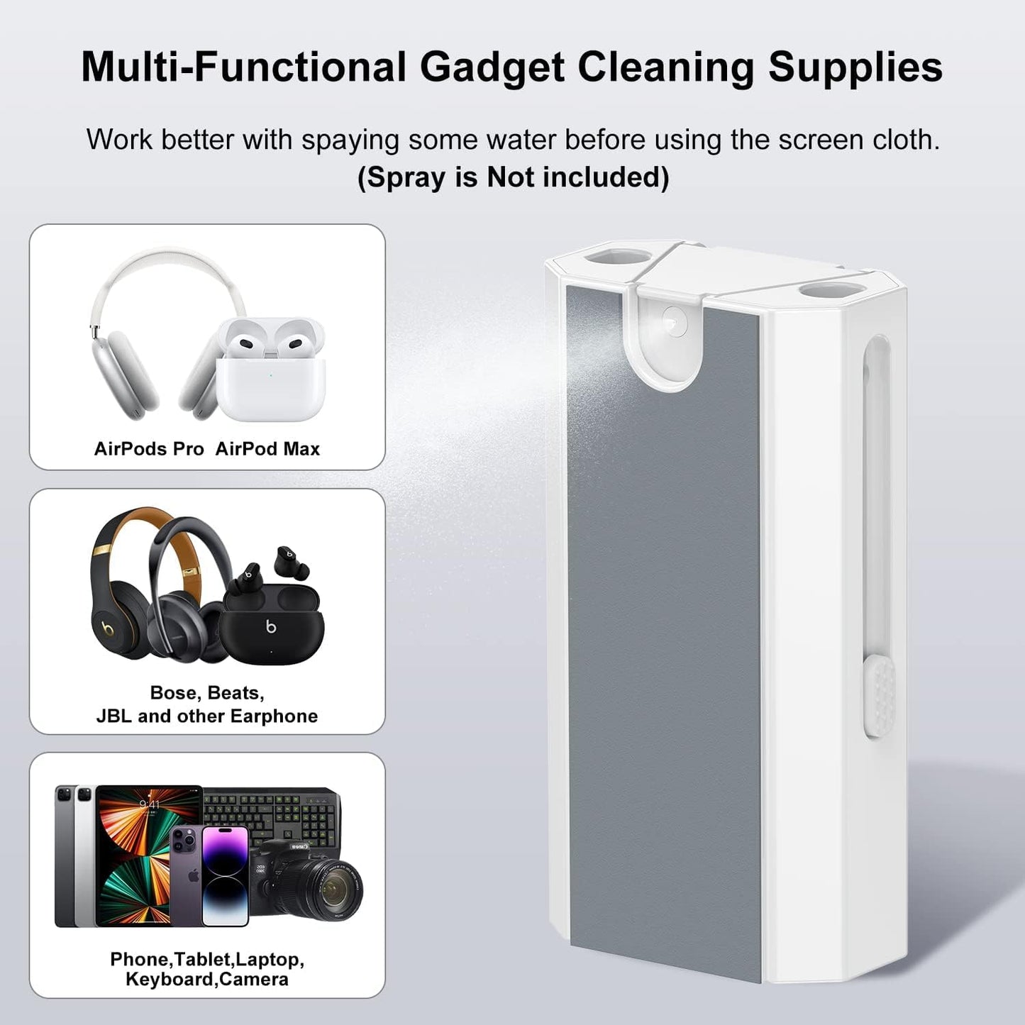 Laptop Cleaner Kit 8-in-1 | Tool for Cleaning Keyboard, Earbuds or Screens (250ml)