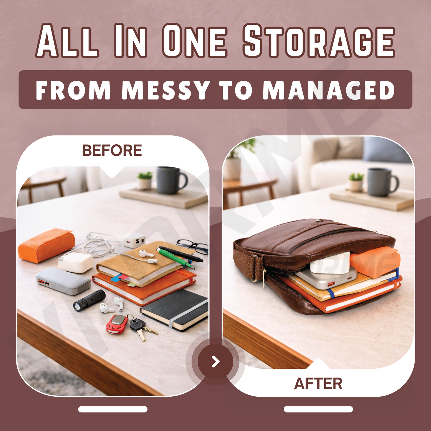 Travel Bag for Men | Sling Bag Small for Men, Water Resistant Crossbody Side Travel Bag