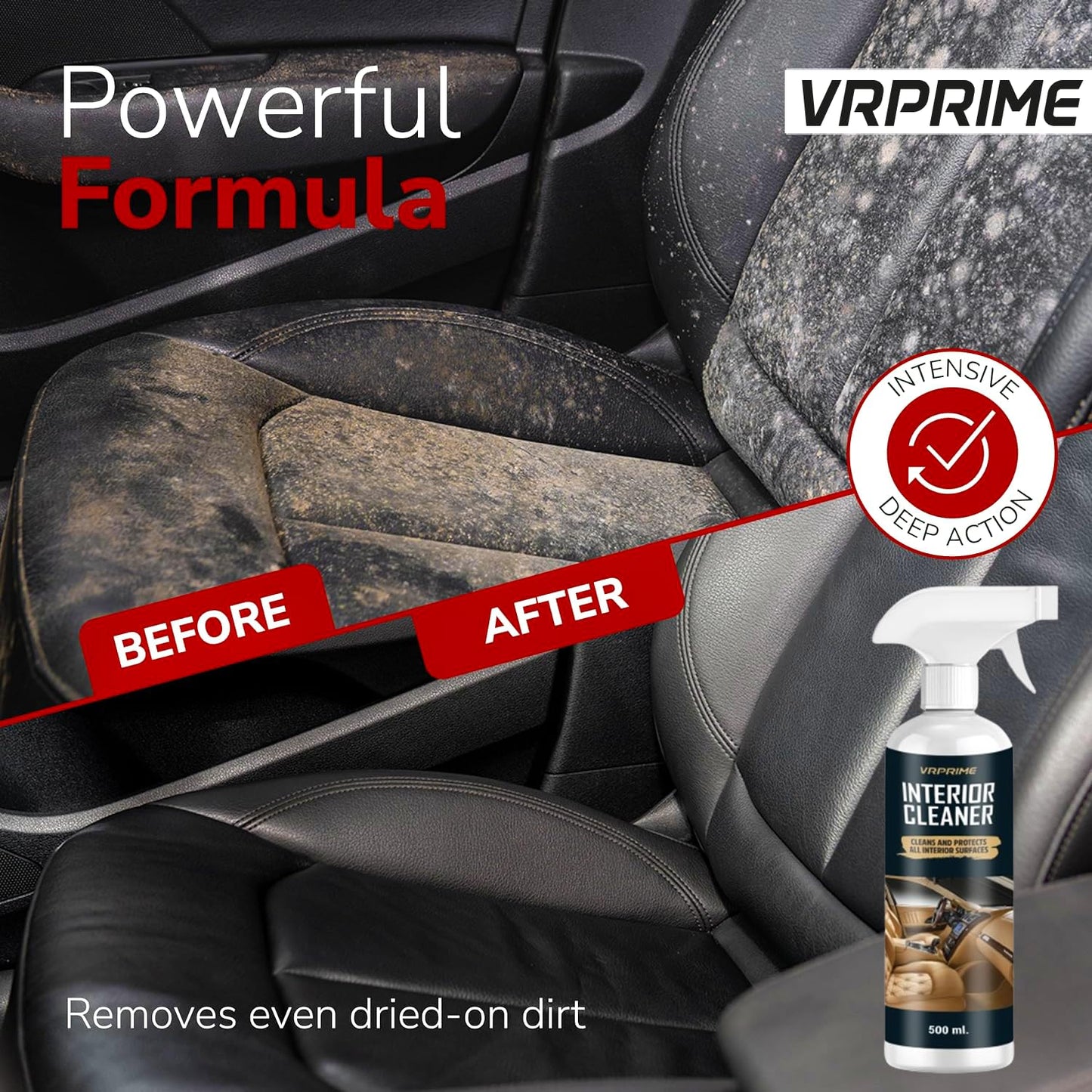 VRPRIME Car Interior Cleaner | Car All Interior Surfaces Dashboard, Seat, Door Cleaning Kit