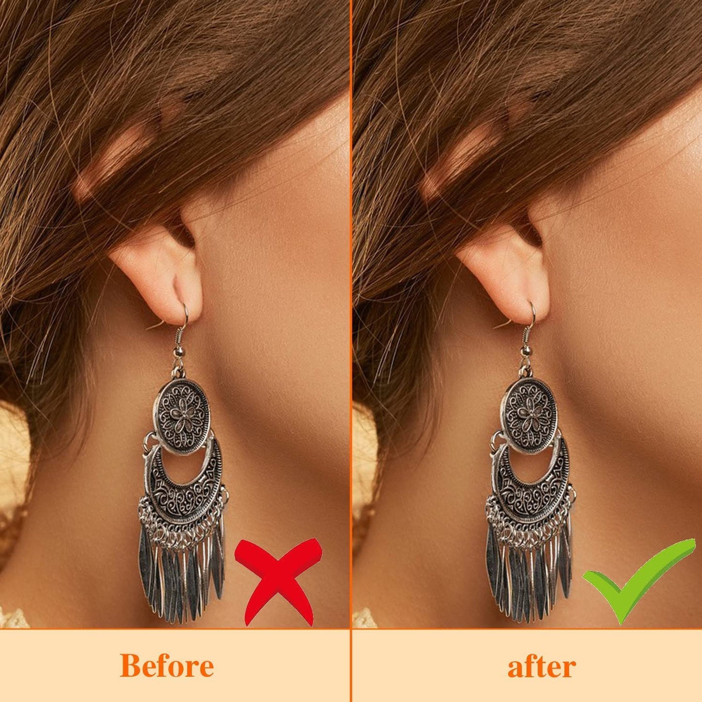 VRPRIME 50 Patches Earlobe Support patches | Earring Sticker tape for Heavy Earrings ( Pack of 2 )
