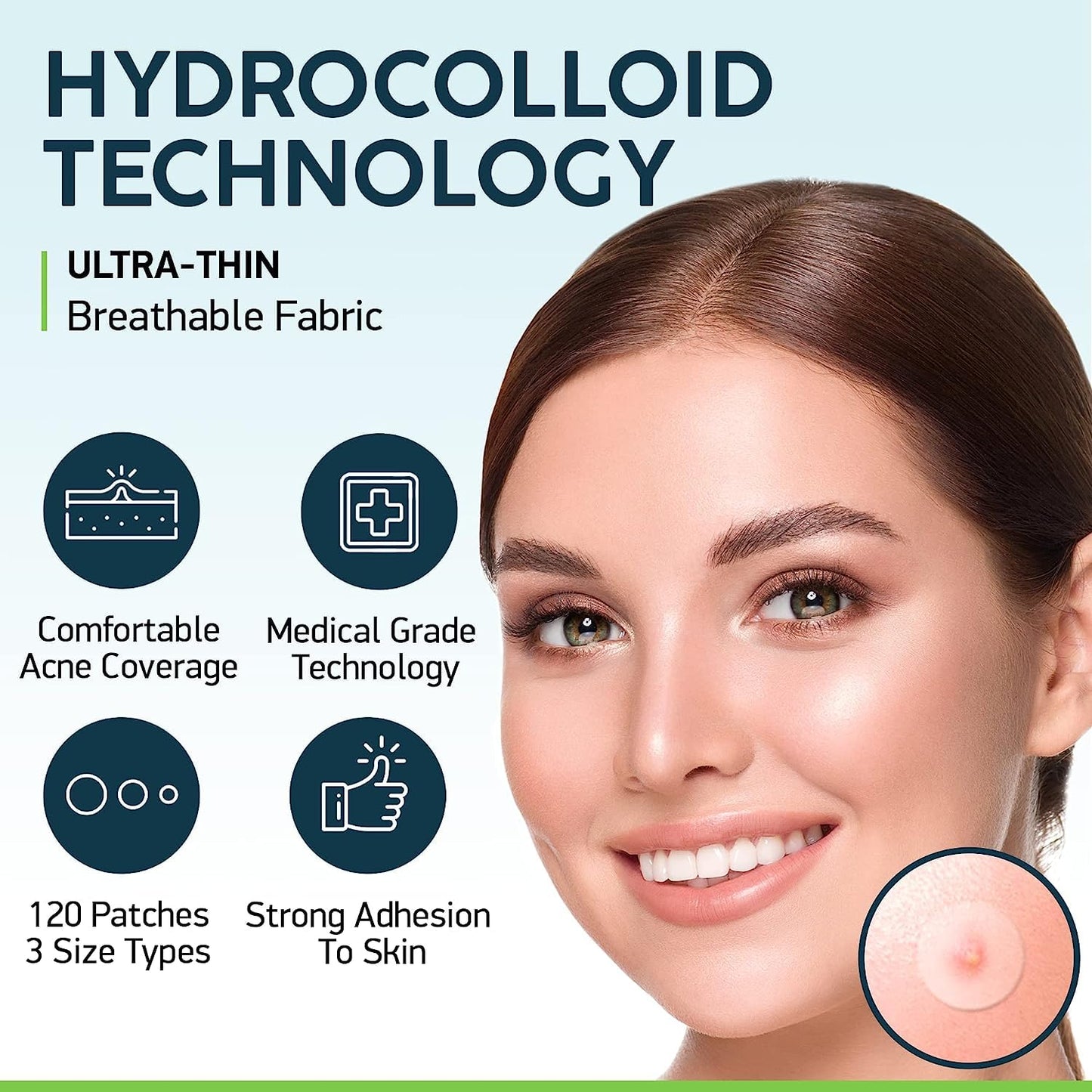 VRPRIME 108 Pimple Acne Patches with Salicylic Acid | Invisible Hydrocolloid Acne Treatment for Women & Men (108 Count)