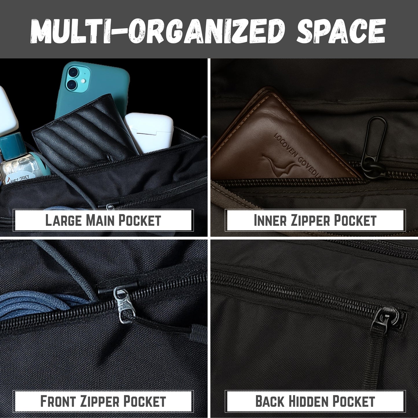 VRPRIME Chest Bag for Men | Crossbody Bags for Men | Lightweight Travel Waist Pouch