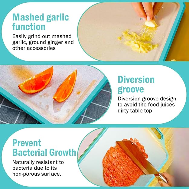 VRPRIME Extra Large Steel Chopping Board (41x31cm) | Heavy-Duty Cutting Board for Vegetables, Fruits & Meat | BPA Free, Anti-Microbial