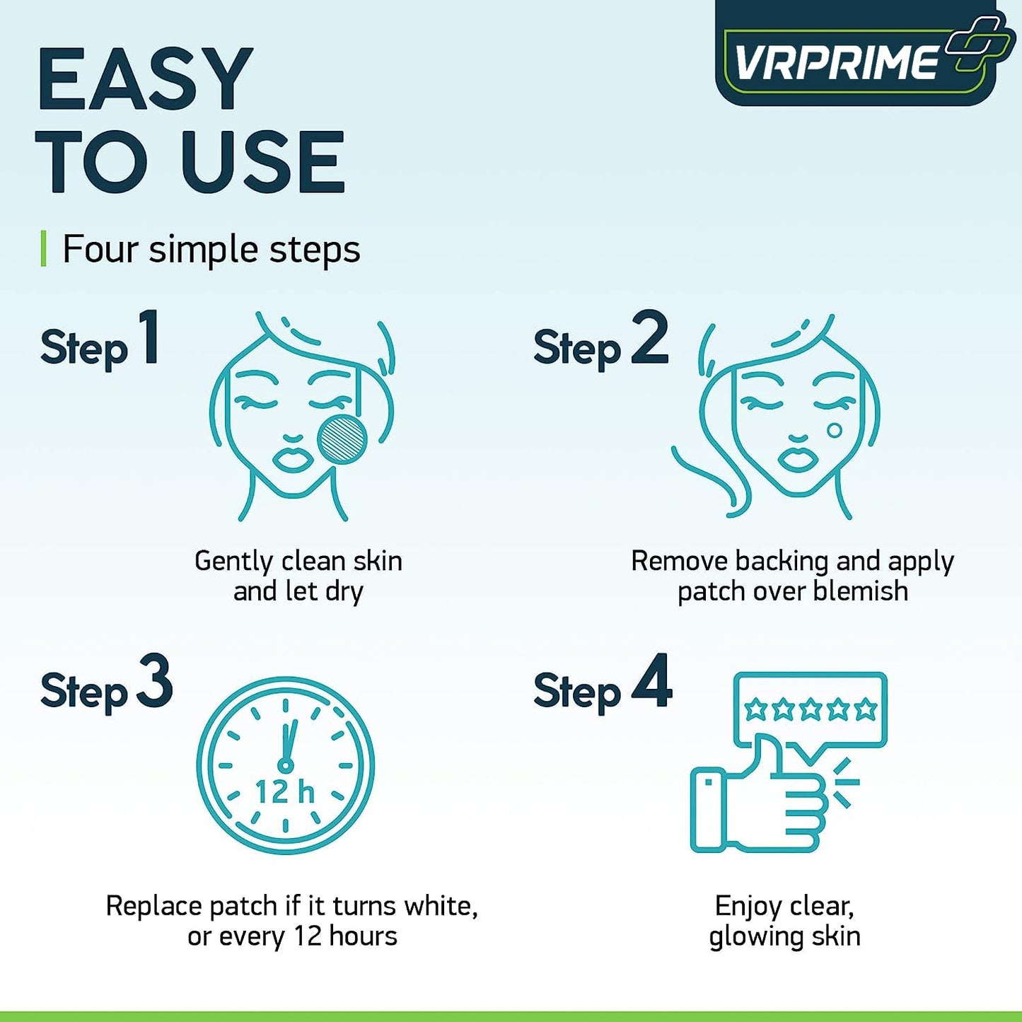 VRPRIME 108 Pimple Acne Patches with Salicylic Acid | Invisible Hydrocolloid Acne Treatment for Women & Men (108 Count)
