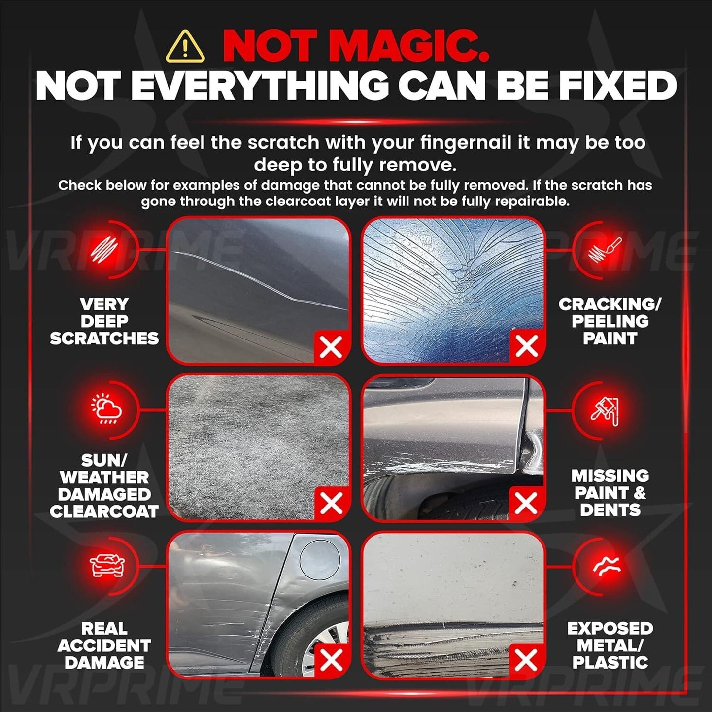 VRPRIME Car Scratch Remover Repair Wax Polish | Car Accessorie All Bikes Accessories | With Microfibre Cloth