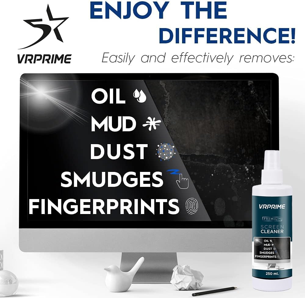 Laptop Cleaner Kit 8-in-1 | Tool for Cleaning Keyboard, Earbuds or Screens (250ml)