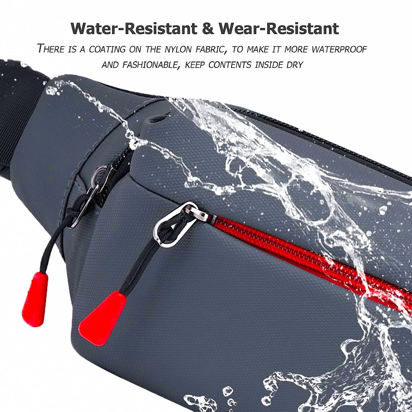 VRPRIME Waist Bag for Men | Fanny Waist Pouch Pack | Small Chest Bags for Boys ( Grey )