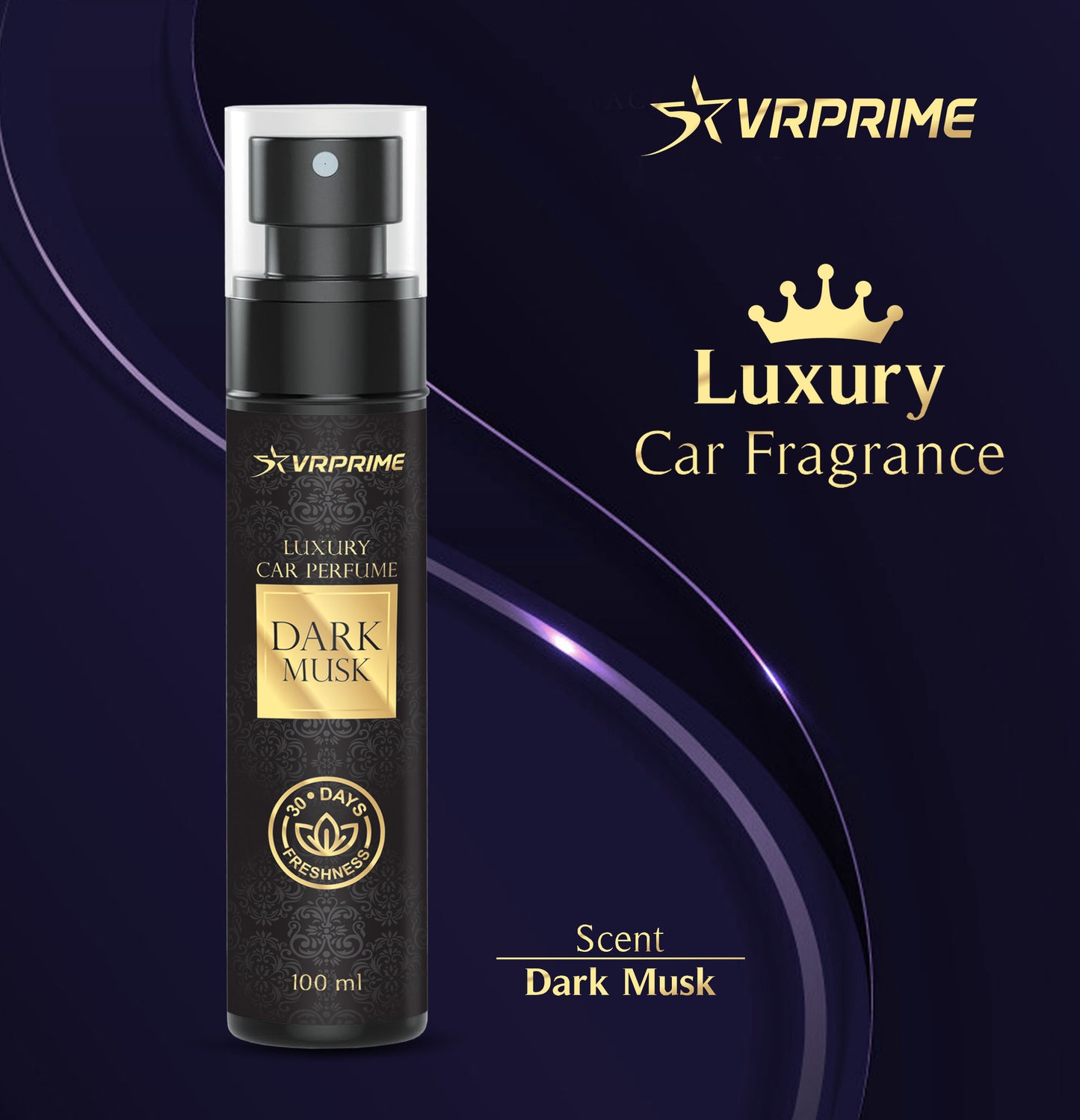 VRPRIME 2PC Luxury Car Air Perfume Freshener | Long Lasting Car Fragrance for Dashboard & Interior Accessories