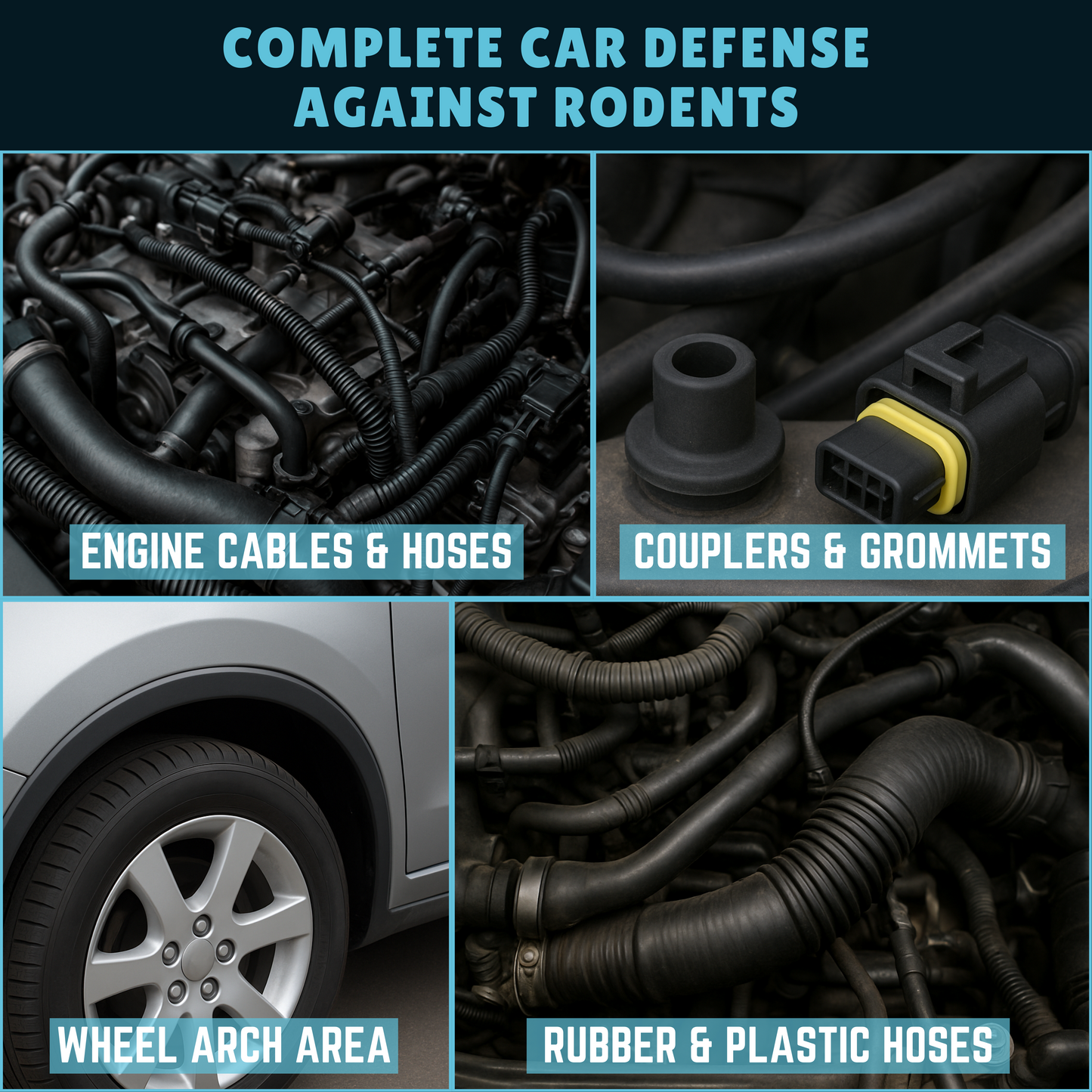 VRPRIME Rat Repellent Spray for Car Home Office Mouse | Natural Powerful Pest Control Protect Wires in Car Bike