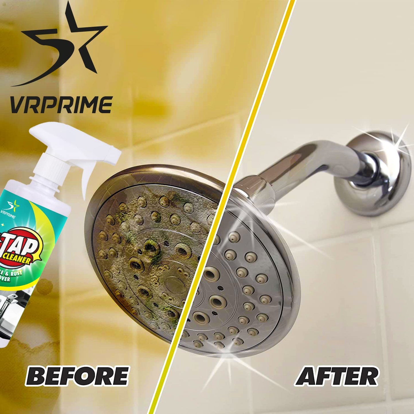 VRPRIME Tap Cleaner | Limescale, Hard Water Stain Remover for Bathroom Tap Cleaning Accessories
