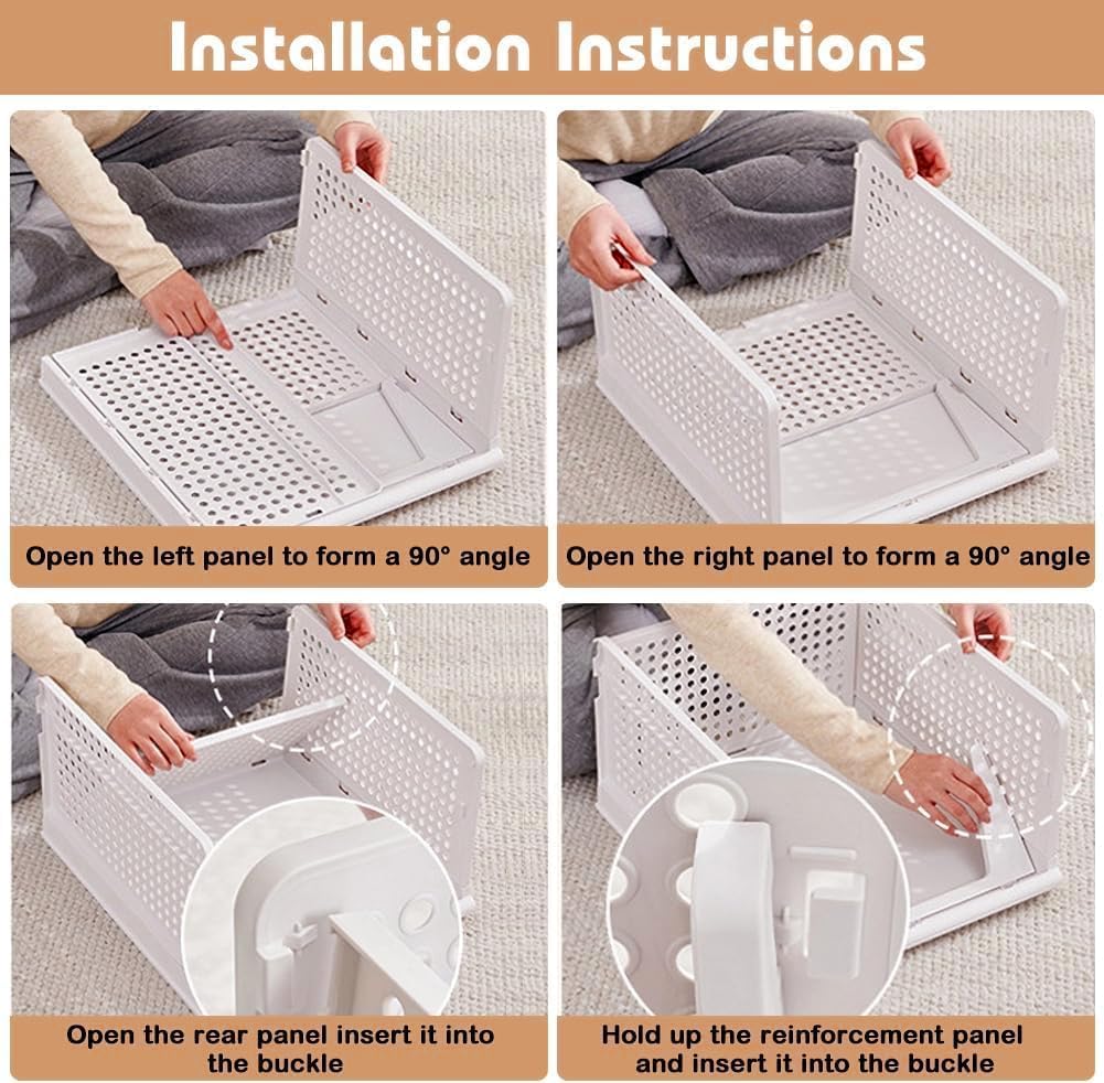 3PC Large Wardrobe Cloth Organizer for Storage | Cupboard Organizer Rack for Clothes Storage | Foldable & Stackable Organiser For Shirt, Pant, Saree (White)