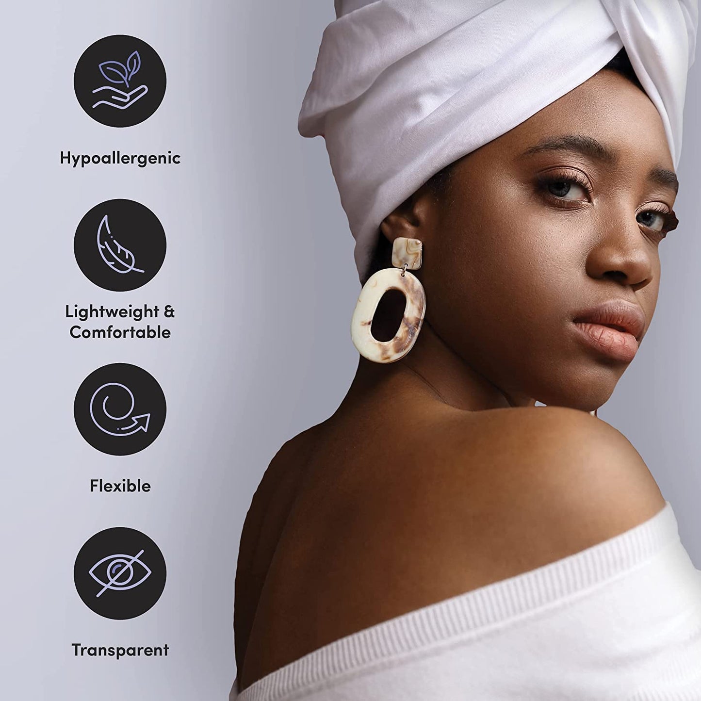 VRPRIME 50 Patches Earlobe Support patches | Earring Sticker tape for Heavy Earrings ( Pack of 2 )