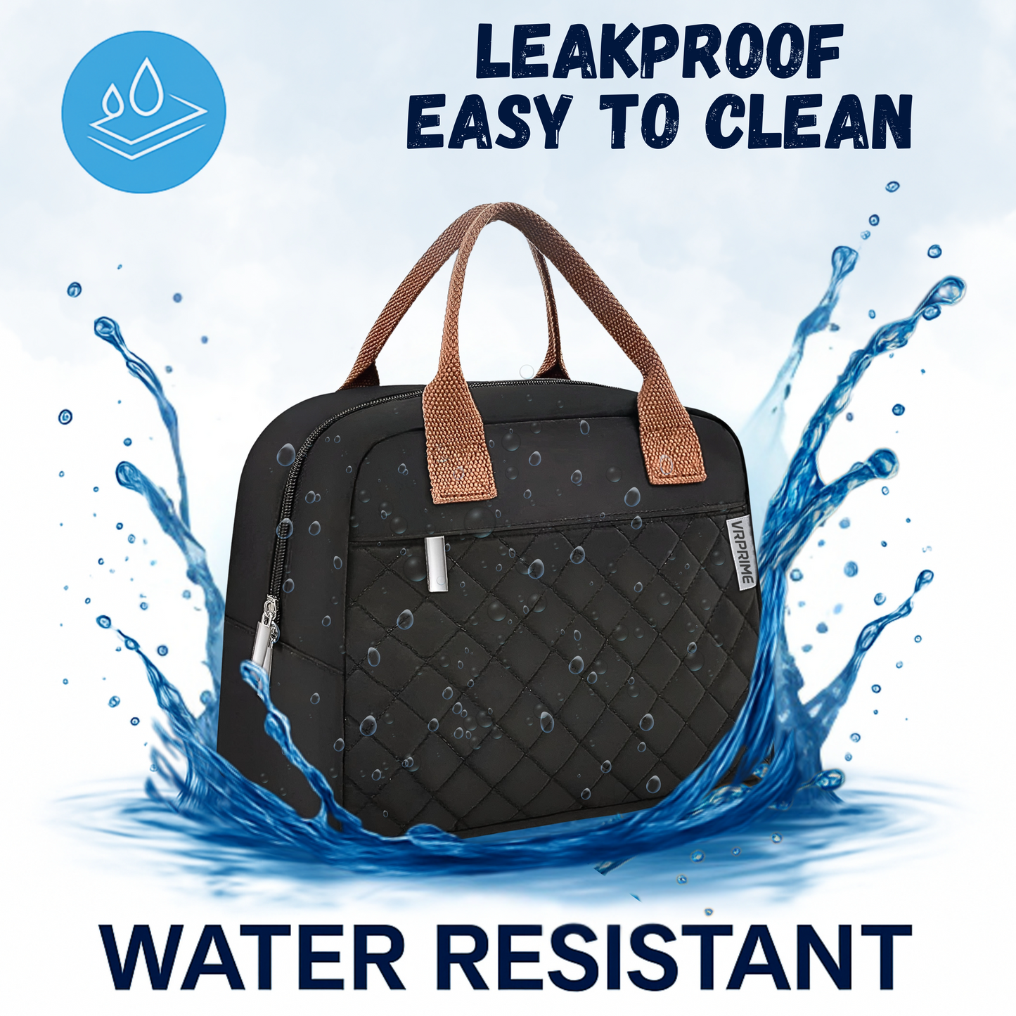 VRPRIME Lunch Bags – Insulated Tiffin Bag for Office for Men and Women – Keeps Food Hot or Cold