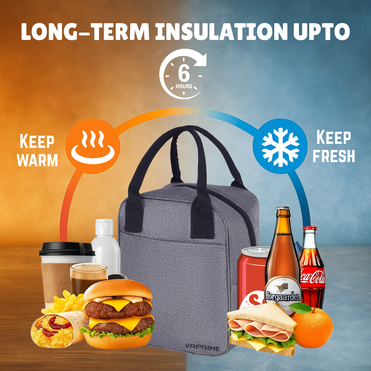 VRPRIME Lunch Box for Office Use | 5 Liters with Fabric Insulation | Lunch Bags