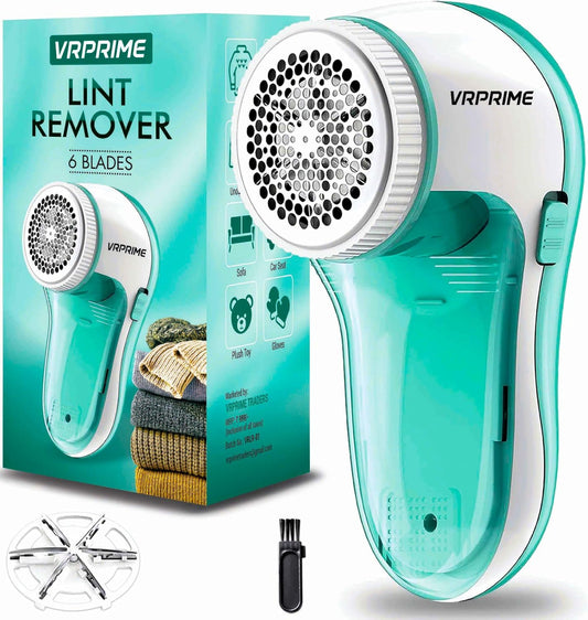 Lint Remover for Clothes | Electric Fabric Lint Shaver for Sweater, Woolen Clothes and Blankets (6 Blades, 9000 RPM Motor)