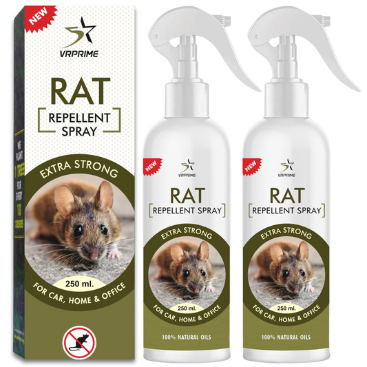 VRPRIME Rat Repellent Spray for Car Home Office Mouse | Natural Powerful Pest Control Protect Wires in Car Bike ( Pack of 2 )