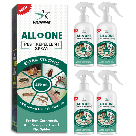 VRPRIME Pest Repellent Control for Home | Ant, Cockroach, Rat, Lizard, BedBugs, Spider ( Pack of 4 )